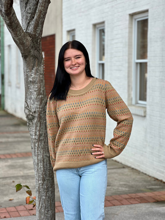 Multi Color Jacquard Sweater
