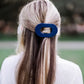 Flat Round Hair Clip in Midnight Rain