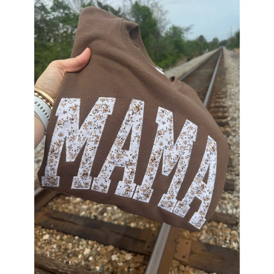 Brown Floral Mama Tee