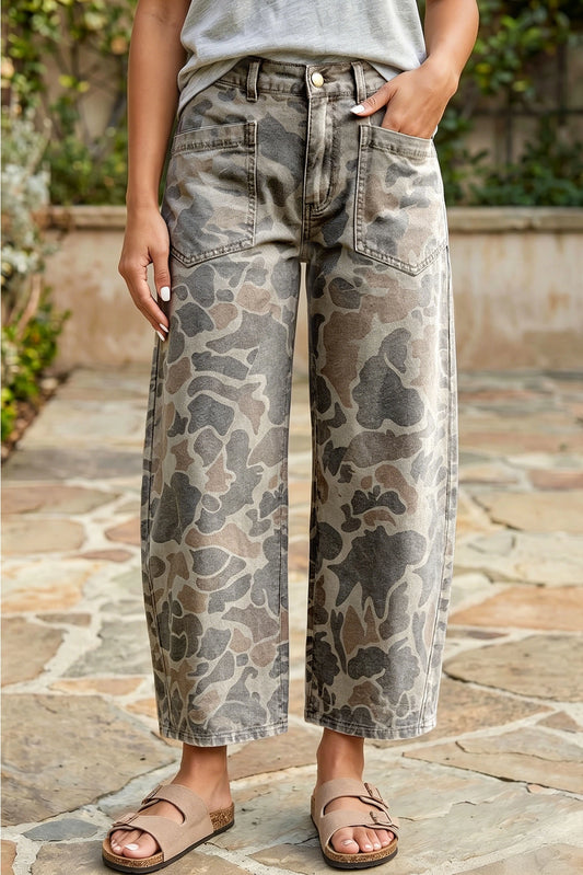 Camo Barrel Jeans