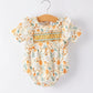 Girls Floral Print Romper