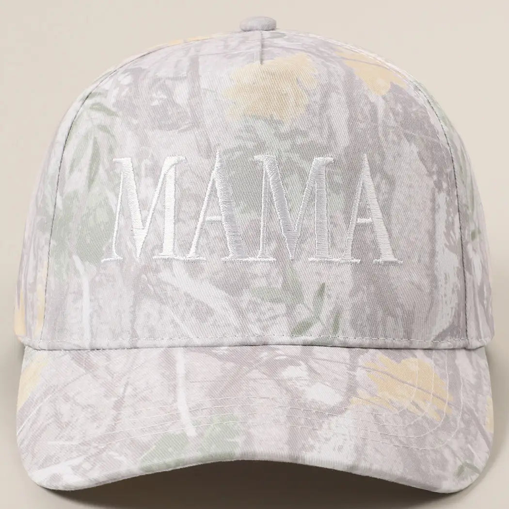 Mama Letter Embroidery Nature Camo Trucker Hat