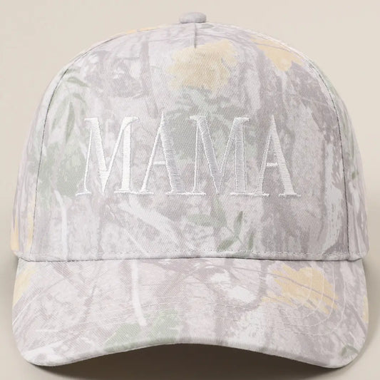 Mama Letter Embroidery Nature Camo Trucker Hat