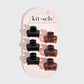 Plastic Mini Puffy Claw Clips 6pc Set