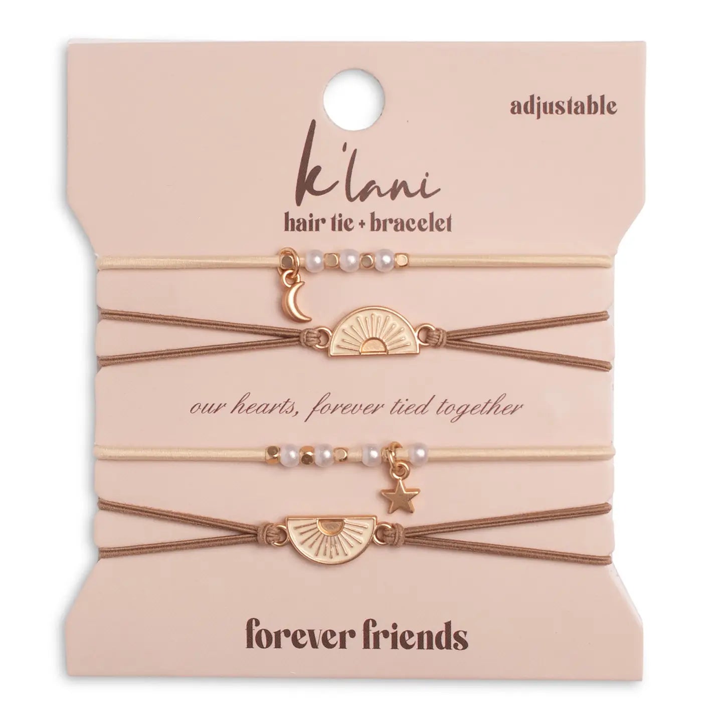 "Forever Friends" Sharable Friendship Hair Tie Bracelets