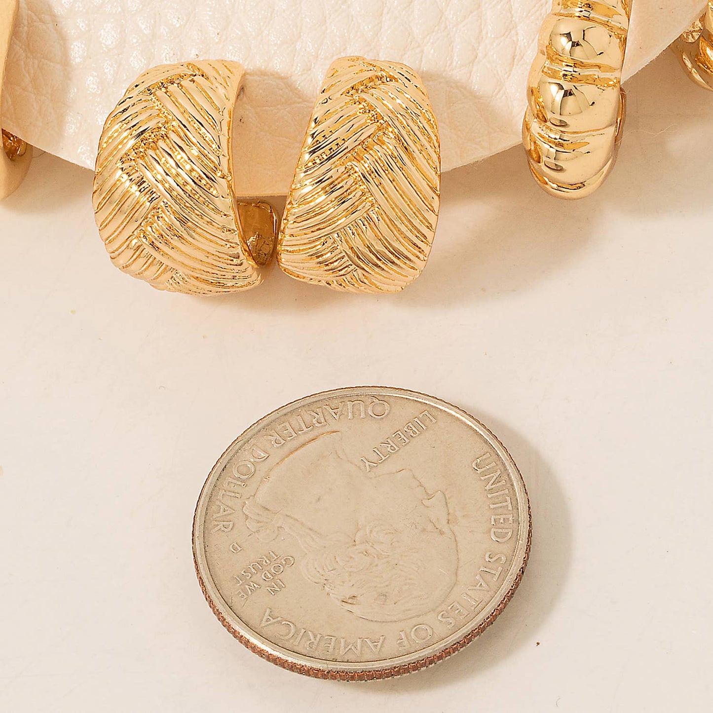 Mixed Wide Metallic Hoop Earrings Set