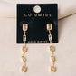 Long Emerald Cut Drop Earrings