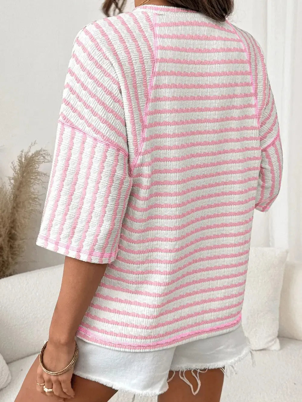 Striped Textured Top