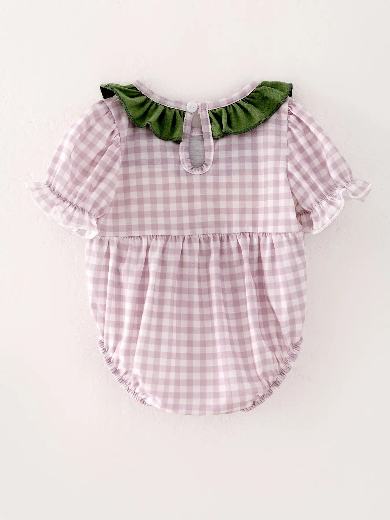 Girls Pumpkin Chenille Patches Romper