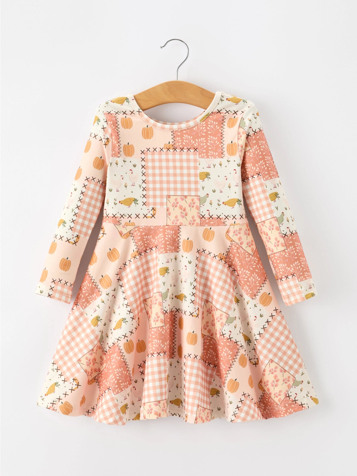 Thanksgiving Patchwork Girls Dress