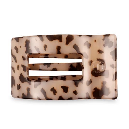 Flat Rectangle Hair Clip-Blonde Tortoise