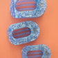 Round Flat Hair Clip- Blue Lagoon