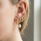 Mixed Metallic Hoop Earrings Set-Gold