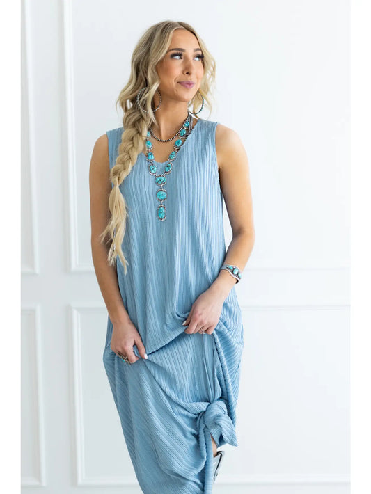 Pleated Maxi Dress