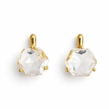 Prism Drop Earrings-Clear