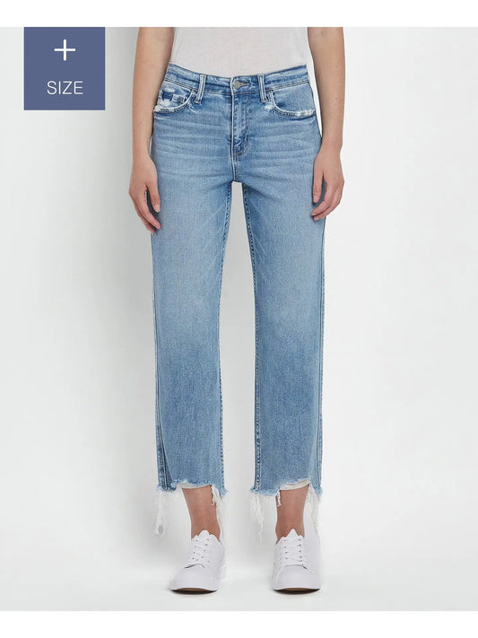 William High Rise Regular Straight Jeans by VERVET by FLYING MONKEY