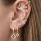 Clover Charm Huggie Ten Pair Earring Set