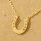 Mini Horseshoe Pendant Necklace-Gold