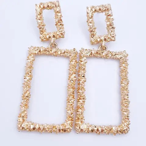 Hammered Rectangle Earrings**FINAL SALE**