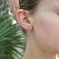 18K Gold Rounded Rectangle Everyday Huggie Earrings