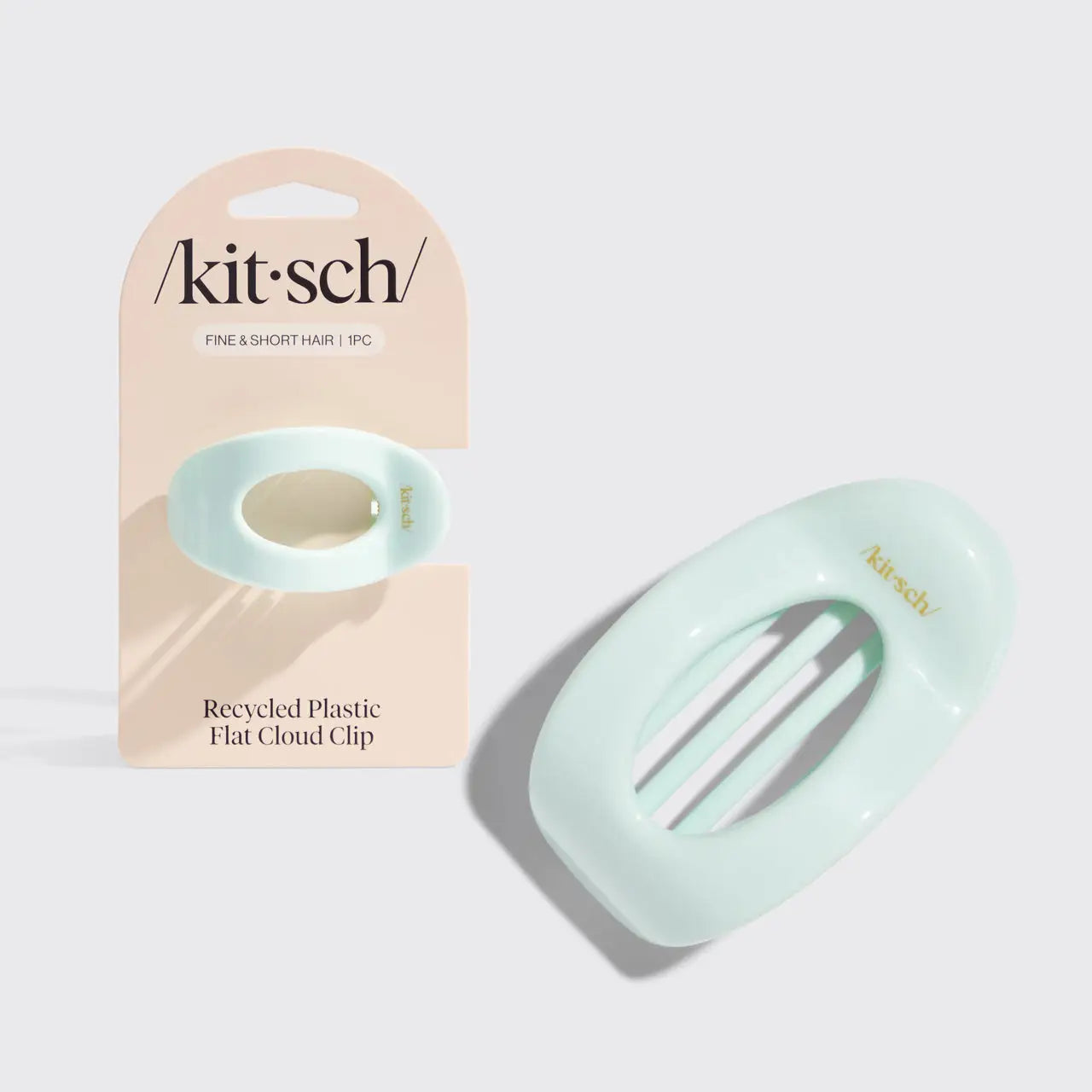 Recycled Plastic Small Flat Cloud Clip - Sage Leaf