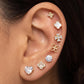 Seven Pair Clover and  Heart Stud Earring Set