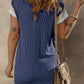 Summer Color Block Ribbed T Shirt Dress