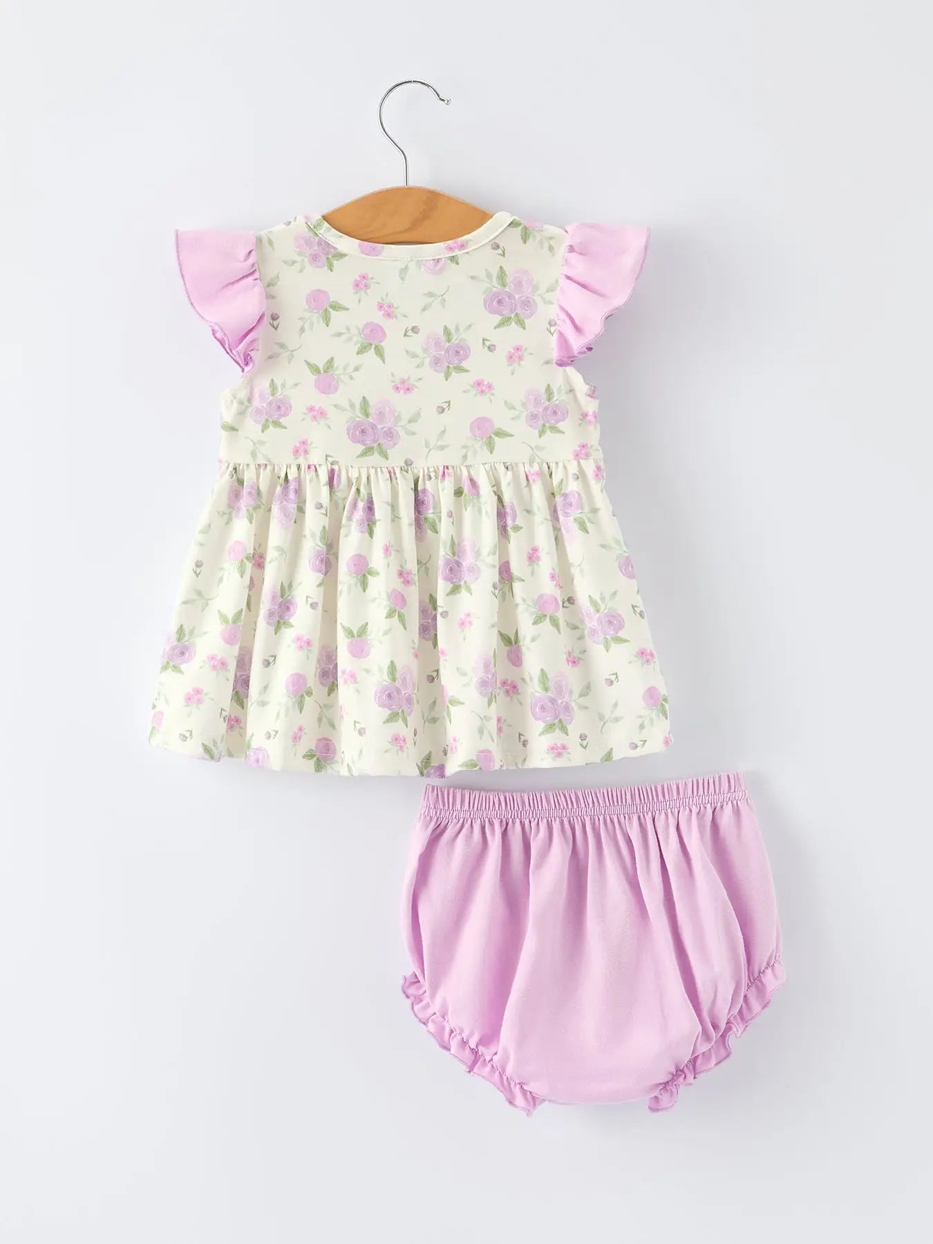 Floral “I ❤ Mama” Smocked Baby Girls Bloomer Set