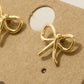 Wire Ribbon Bow Stud Earrings