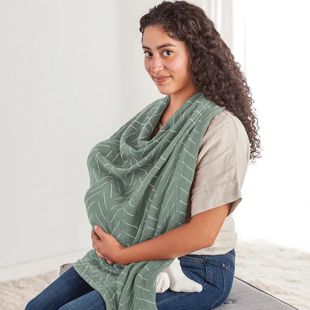 Breastfeeding Boss™ in Sage Mudcloth