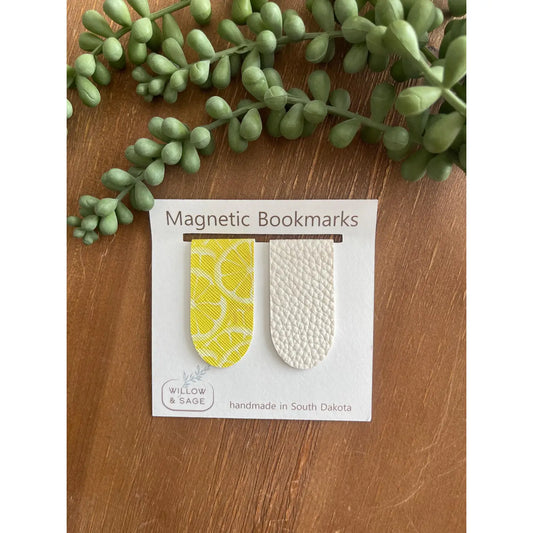 Lemon Magnetic Bookmark Pair