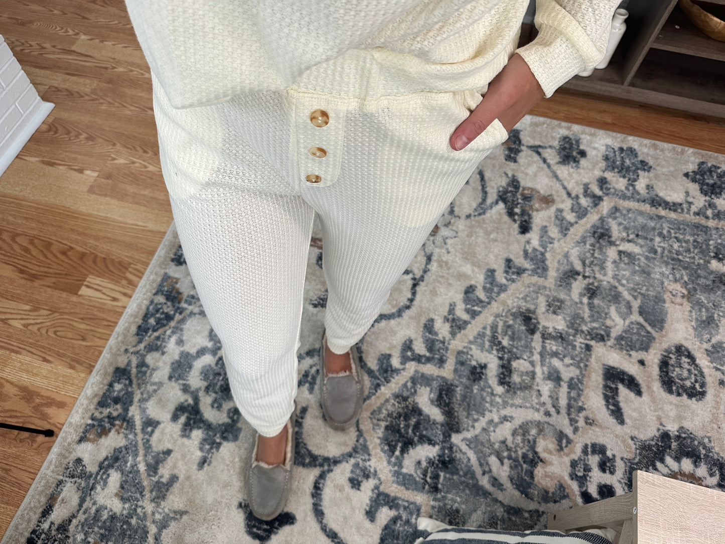 Waffle Knit Lounge Set