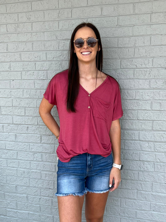Dillion Top in Mauve**FINAL SALE**