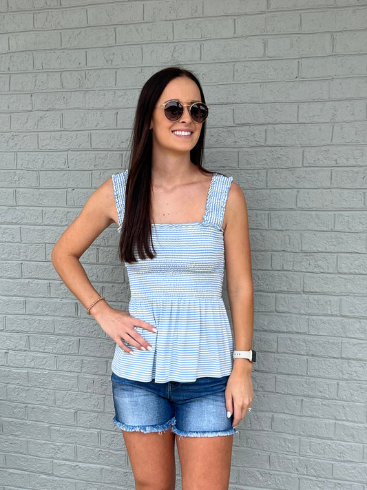 Jersey Pin Stripe Tube Top