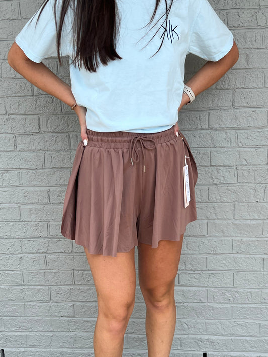 2 in 1 Shorts in Taupe