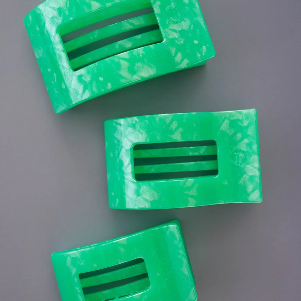 Rectangle Flat Hair Clip- Spring Splash