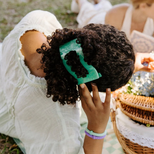 Rectangle Flat Hair Clip- Spring Splash