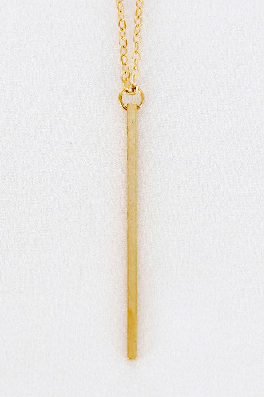 Simple Gold and Silver Plated Skinny Bar Necklace**FINAL SALE**