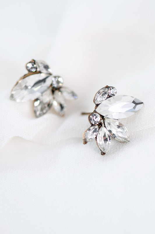 Small Clear Crystal Stud Earrings**FINAL SALE**