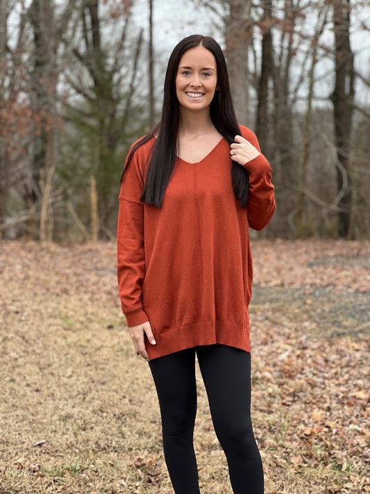 V Neck Loose Fit Buttery Soft Tunic**FINAL SALE**