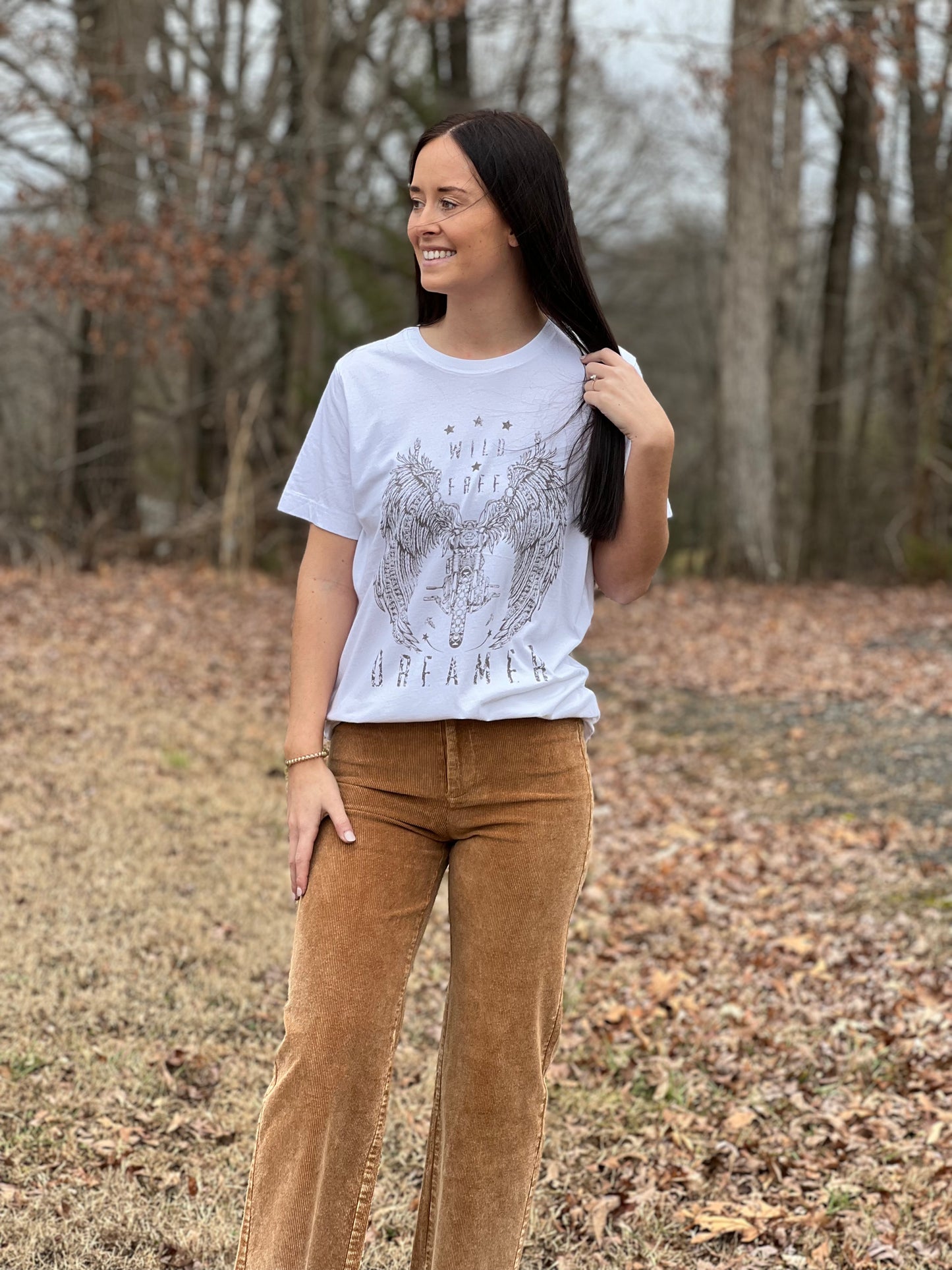 Wild & Free Dreamer Motorcycle Graphic Tee**FINAL SALE**