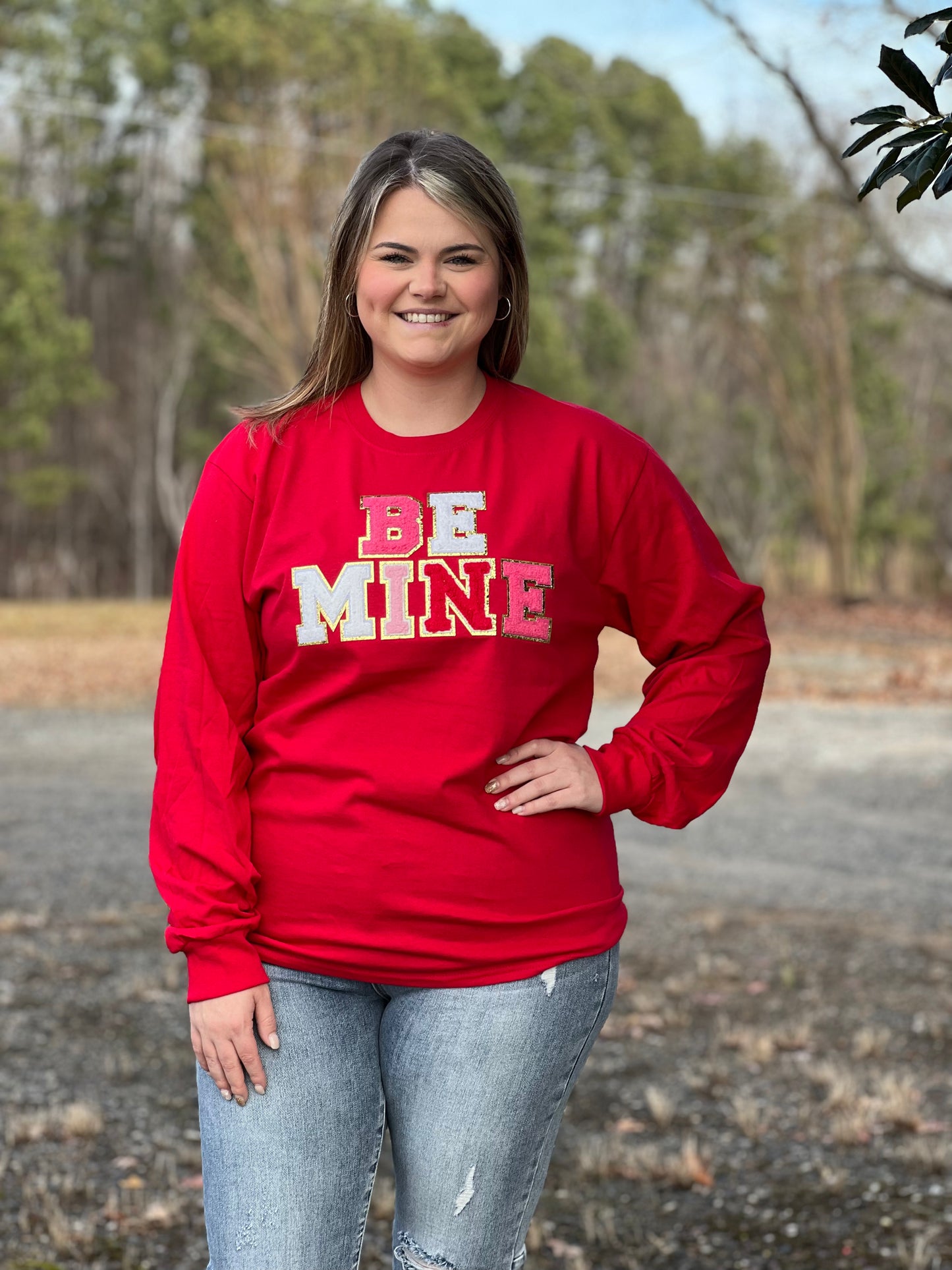 Be Mine Ideal Chenille Long Sleeve T-Shirt**FINAL SALE**